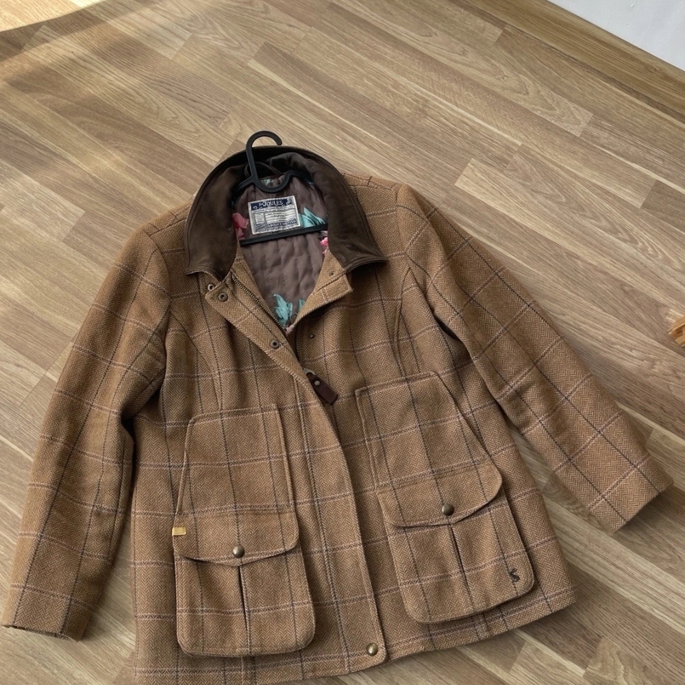 JOULES Women's Fieldcoat Tweed Country Jacket in Harkworth Tweed, Size UK 20